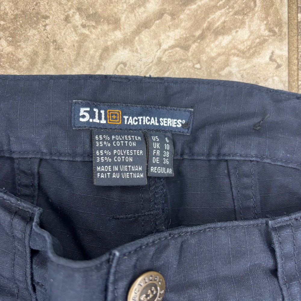 5.11 Tactical Series Womens Navy Blue Ripstop Cargo Pants Size 6 Regular TAC-143 - Picture 5 of 14